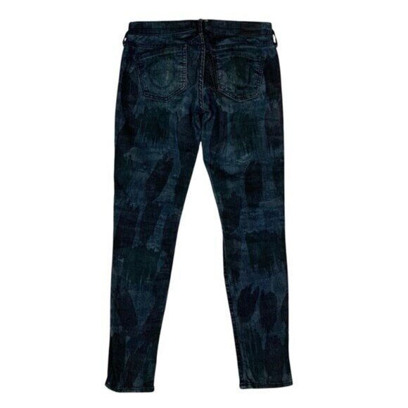 True Religion Casey Camo Print Low Rise Super Skinny Jeans 27 - Picture 3 of 6